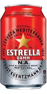 Estrella Damm, Non Alcoholic 33 cl. Can - Øl