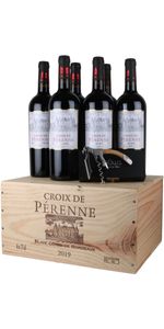 6 x Chateau Perenne Croix de Perenne 2019 i trækasse med proptrækker - Rødvin