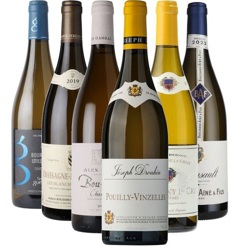 Smagekasse - "Den luksuriøse" Hvid Bourgogne 6 flasker