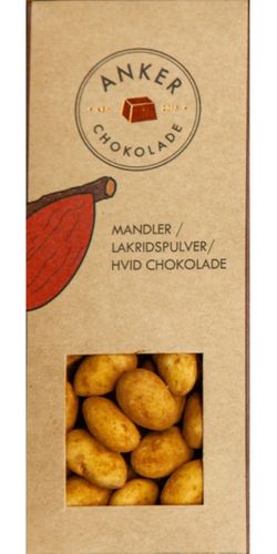 Ankers Mandler / lakrids / hvid chokolade - ØKO - BEDST FØR: 08.07.2026