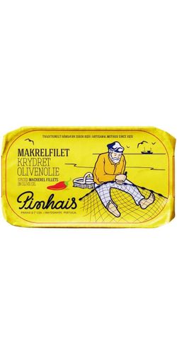 Grøndals, Makrelfilet i krydret olivenolie 125 g.
