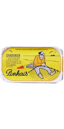 Grøndals, Sardiner i krydret olivenolie 125 g.