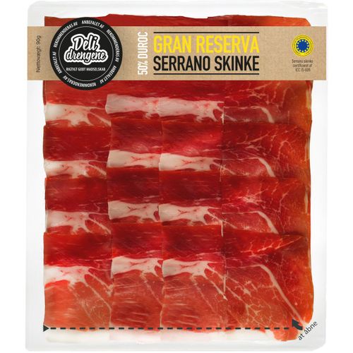 Jamon Serrano Gran Reserva (50% Duroc) 90g - Bedst før: 07.02.2026