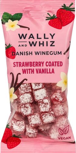 Wally & Whiz, Jordbær med Vanilje - 56g pose