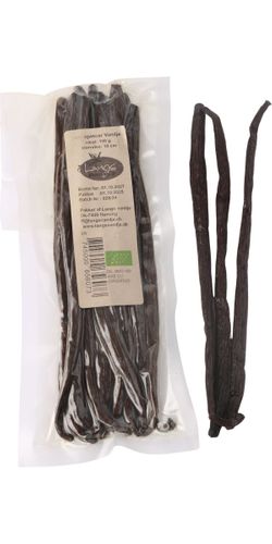 Langs Vanilje, Madagascar Vanilje, Pakke med 100 gram stænger 18 cm