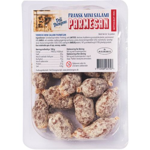 Mini-saucisson Parmesan 80 g.  - Bedst før: 17.08.2025