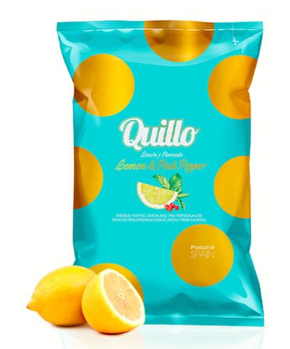 Quillo, Lemon & Pink Peber Chips 130 g. 