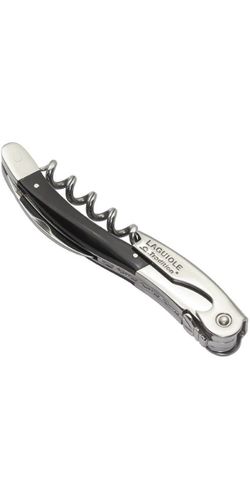 Laguiole Tradition Proptrækker Sort Horn Single Lever
