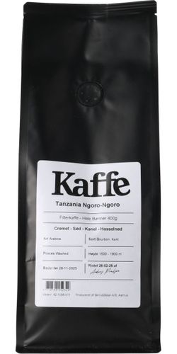 Husets Kaffe,Tanzania Ngoro - Ngoro 400 g.