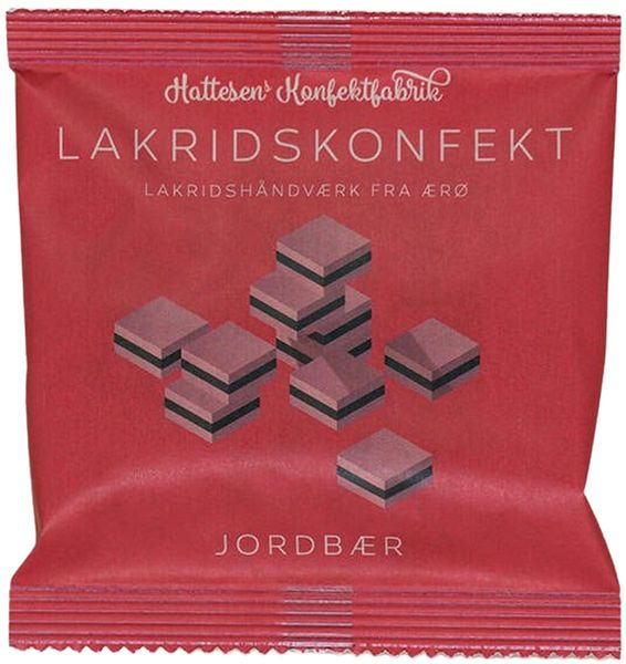 Hattesen Lakridskonfekt, Jordbær (pose)