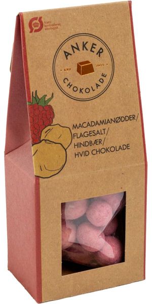 Ankers Macadamianødder / salt / hindbær / hvid chokolade - ØKO
